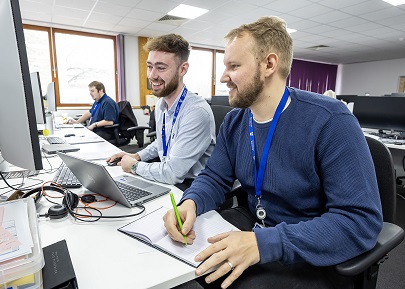 Staff working
