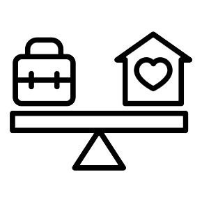 Hybrid working icon